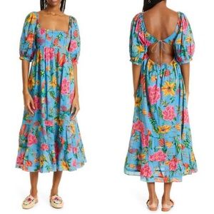 Farm Rio NWT Toucans Garden MIDI Dress